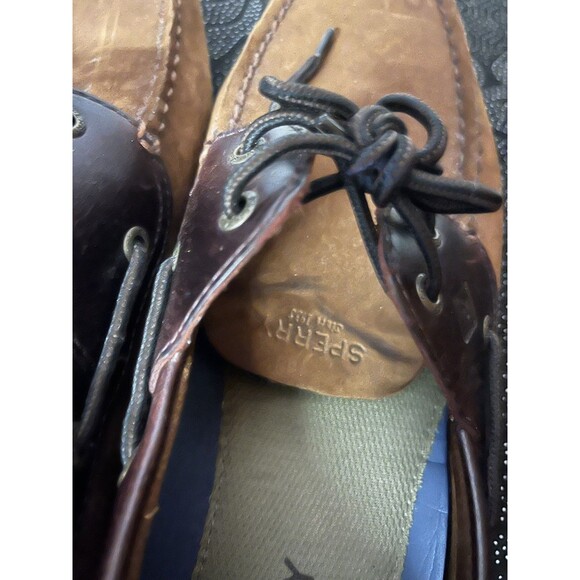 Sperry Top Sider 2 Eye Boat Shoes Mens 14 M Sahara w/ Dark Leather Trim Preppy main image 8